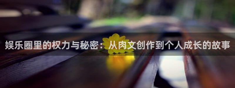 辉达平台注册网站app：娱乐圈里的权力与秘密：从肉文创作到个人成长的故事